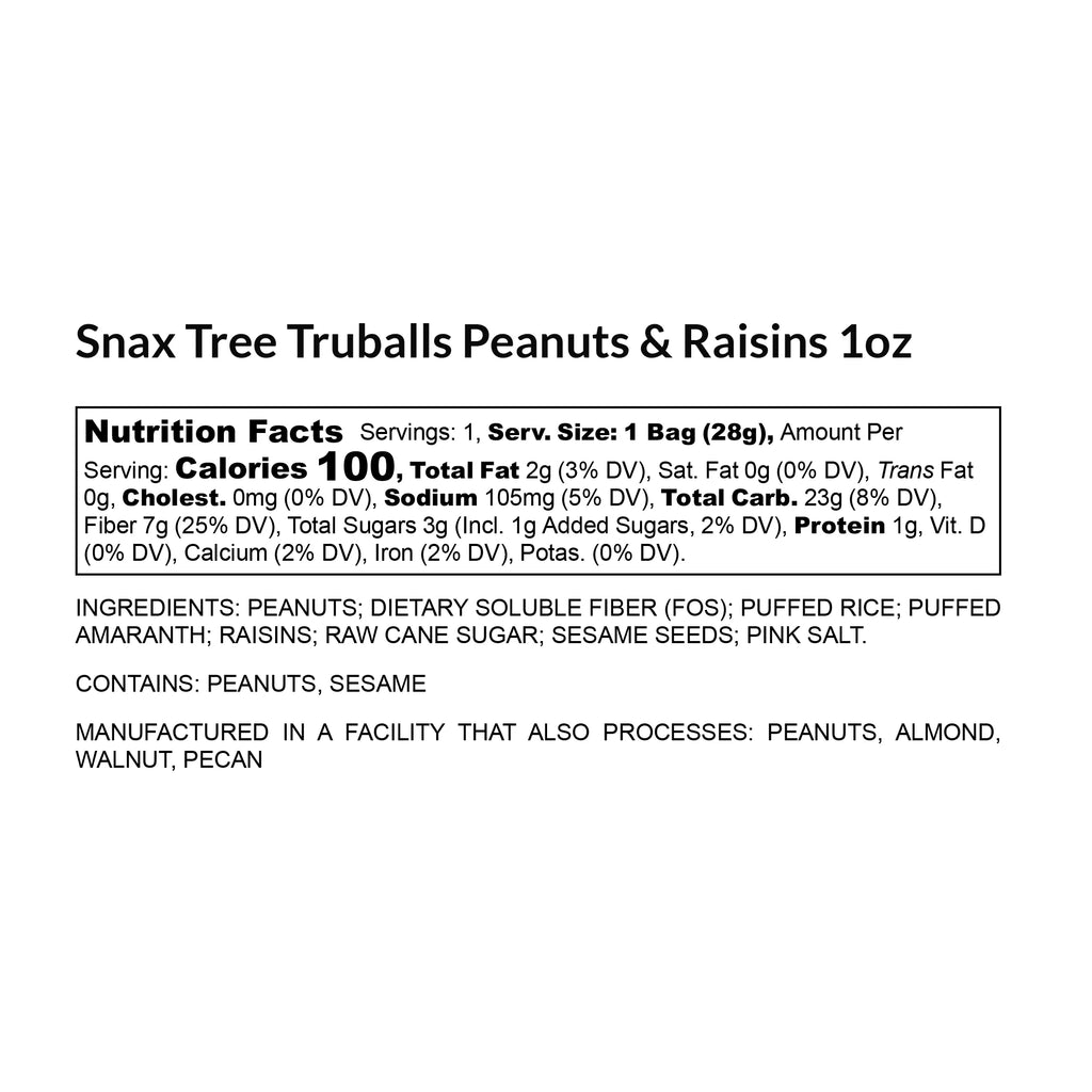 peanuts & raisins: box of 8 - 6 packs